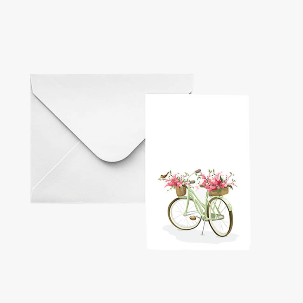 Classic Mini Card- Garden Bike