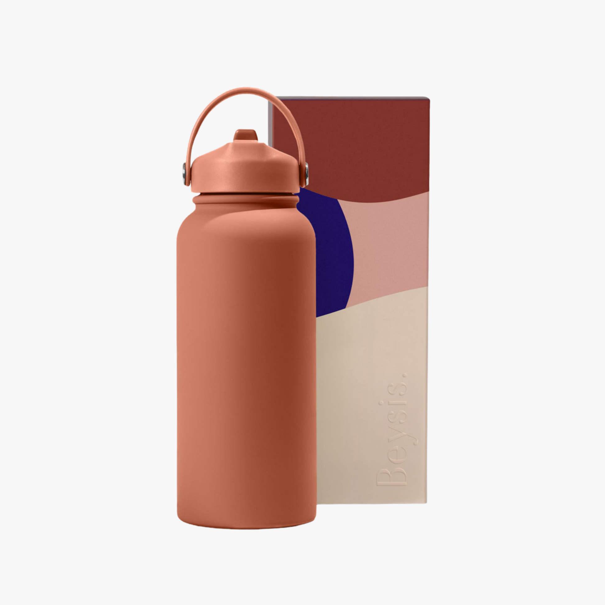 Water Bottle 900ml Straw - Terracotta