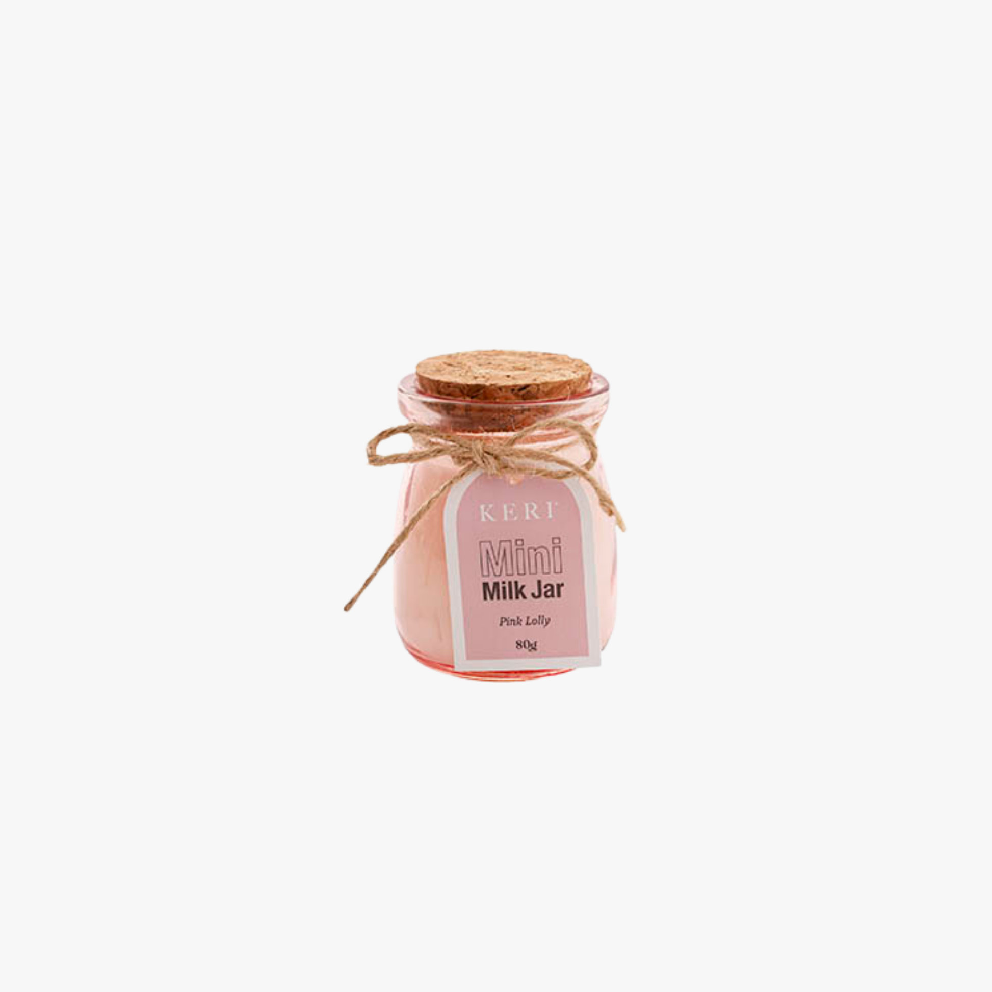 Mini Milk Jar Candle 80g - Pink Lolly