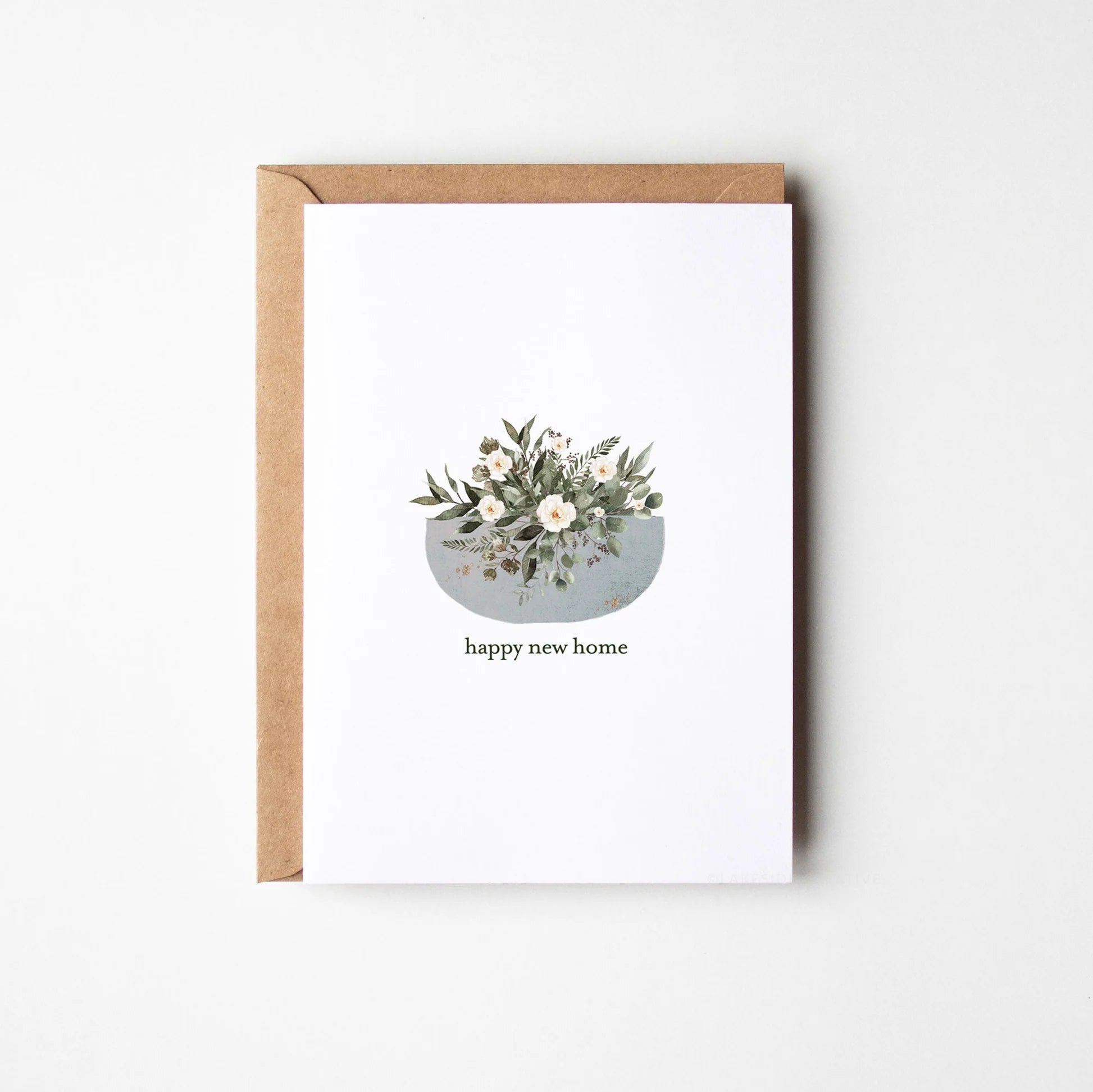 Happy New Home Card - Potted Plant