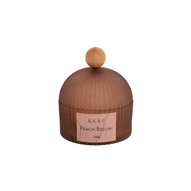 Ribbed Dome Candle - Peach Bellini