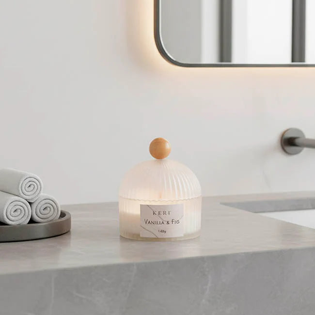 Ribbed Dome Candle - Vanilla & Fig