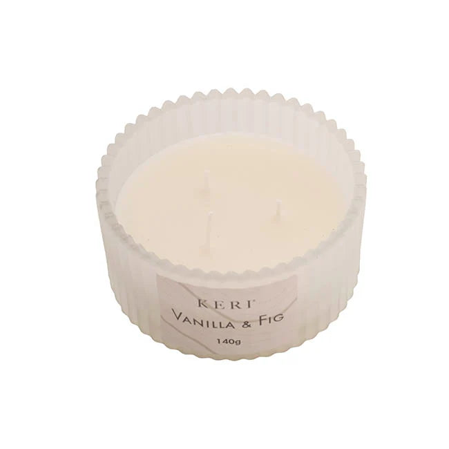 Ribbed Dome Candle - Vanilla & Fig