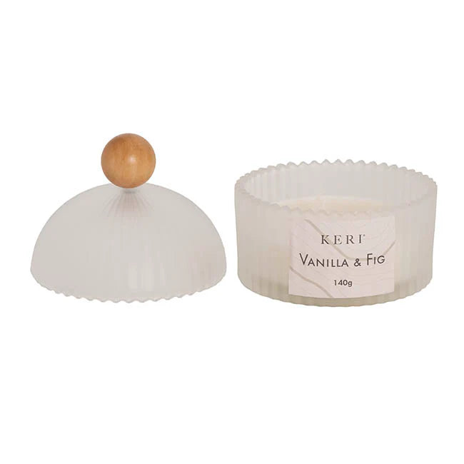 Ribbed Dome Candle - Vanilla & Fig
