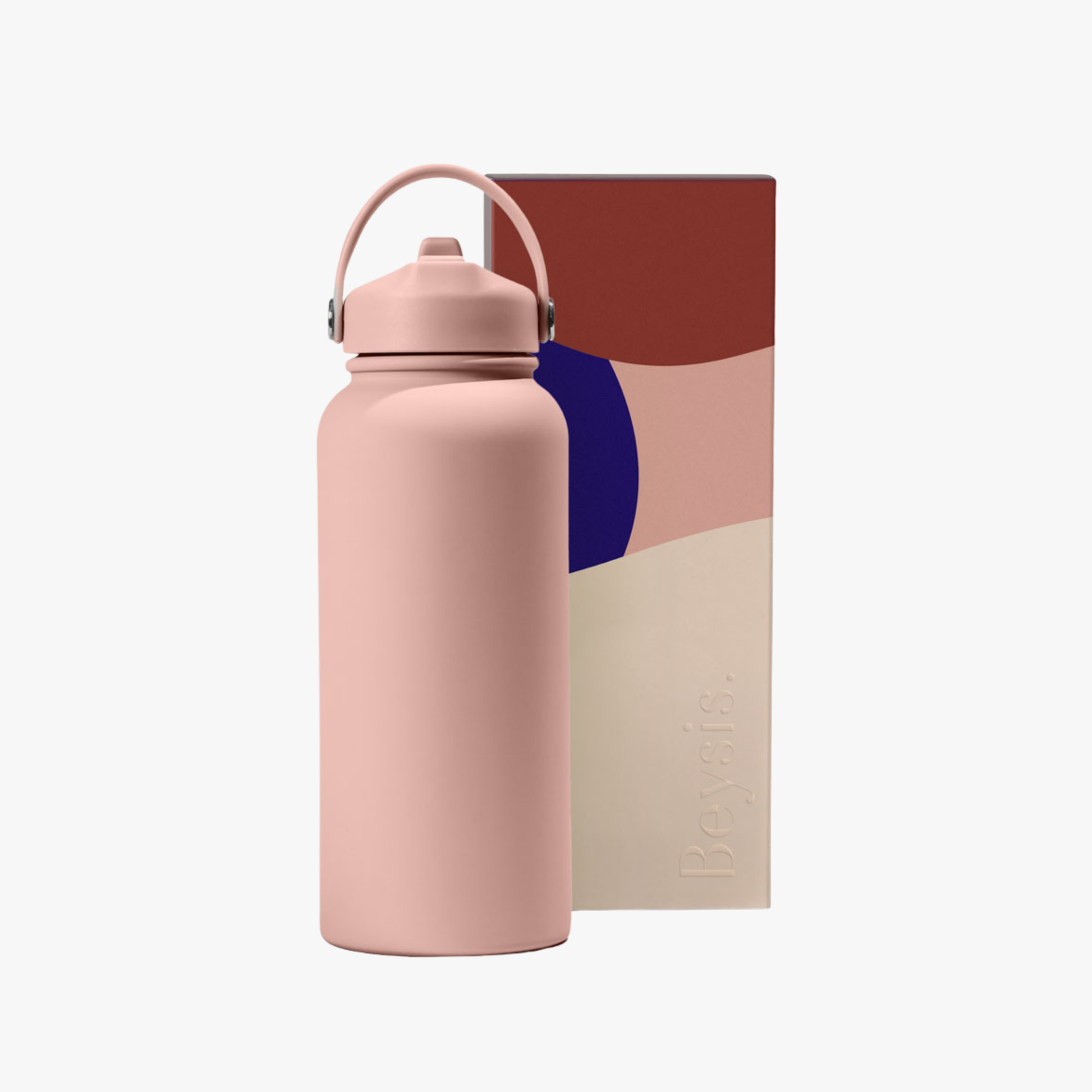 Water Bottle 900ml Straw - Blush