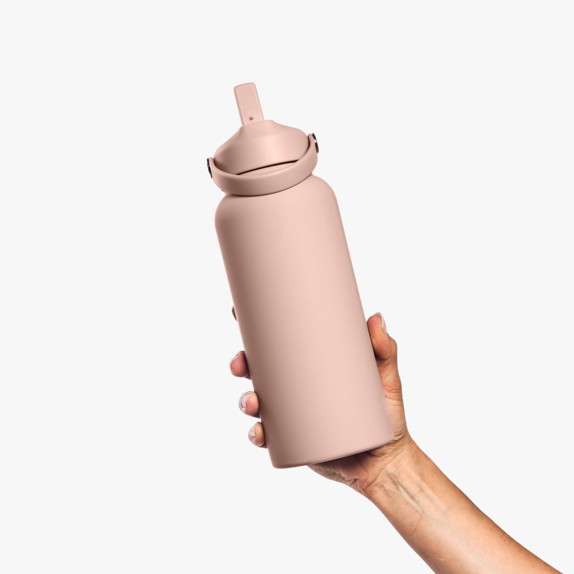 Water Bottle 900ml Straw - Blush