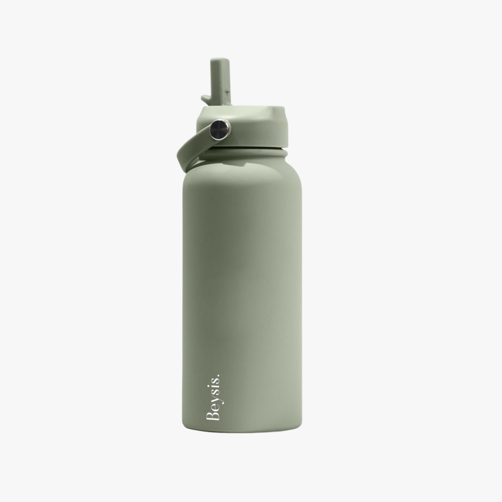 Water Bottle 900ml Straw - Sage