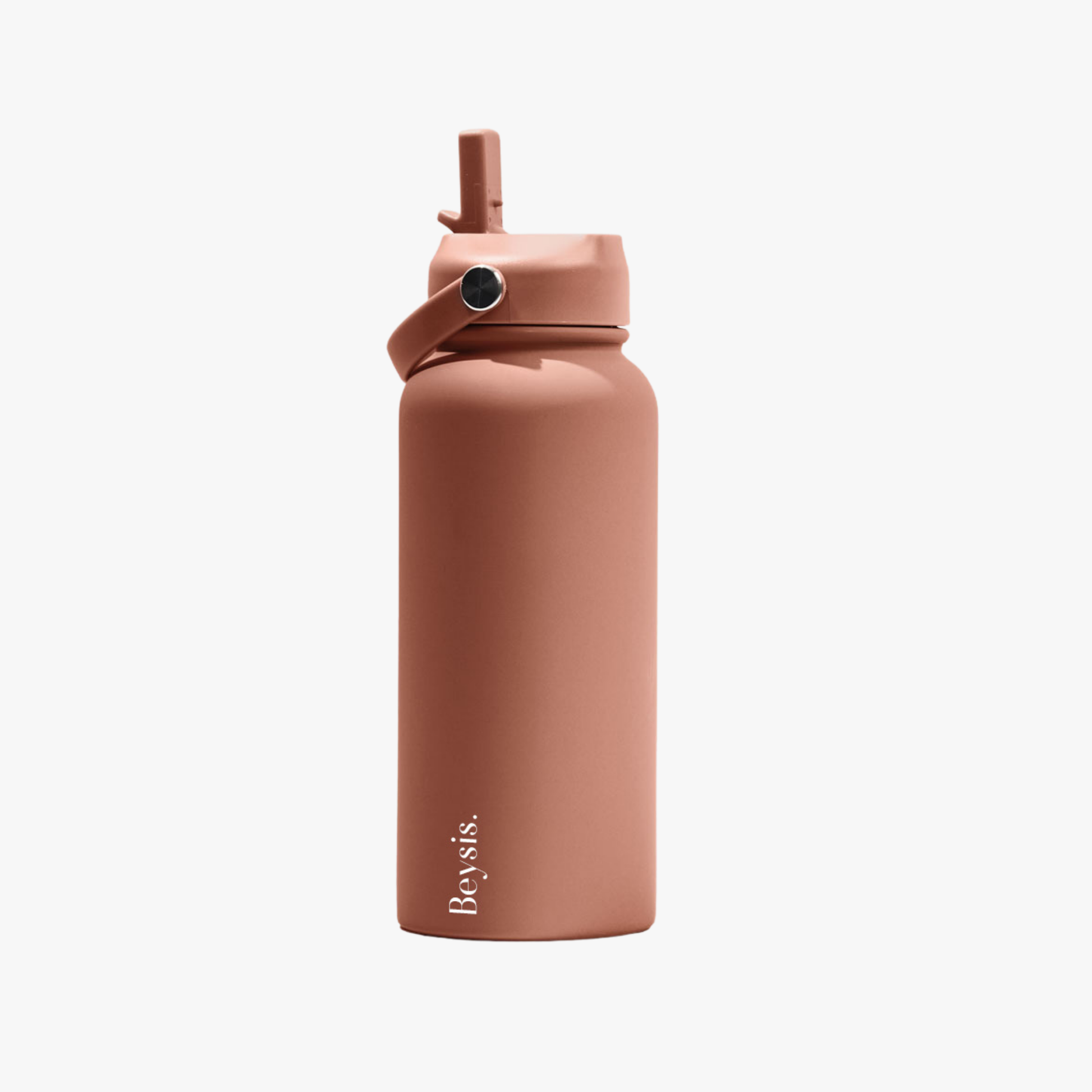 Water Bottle 900ml Straw - Terracotta