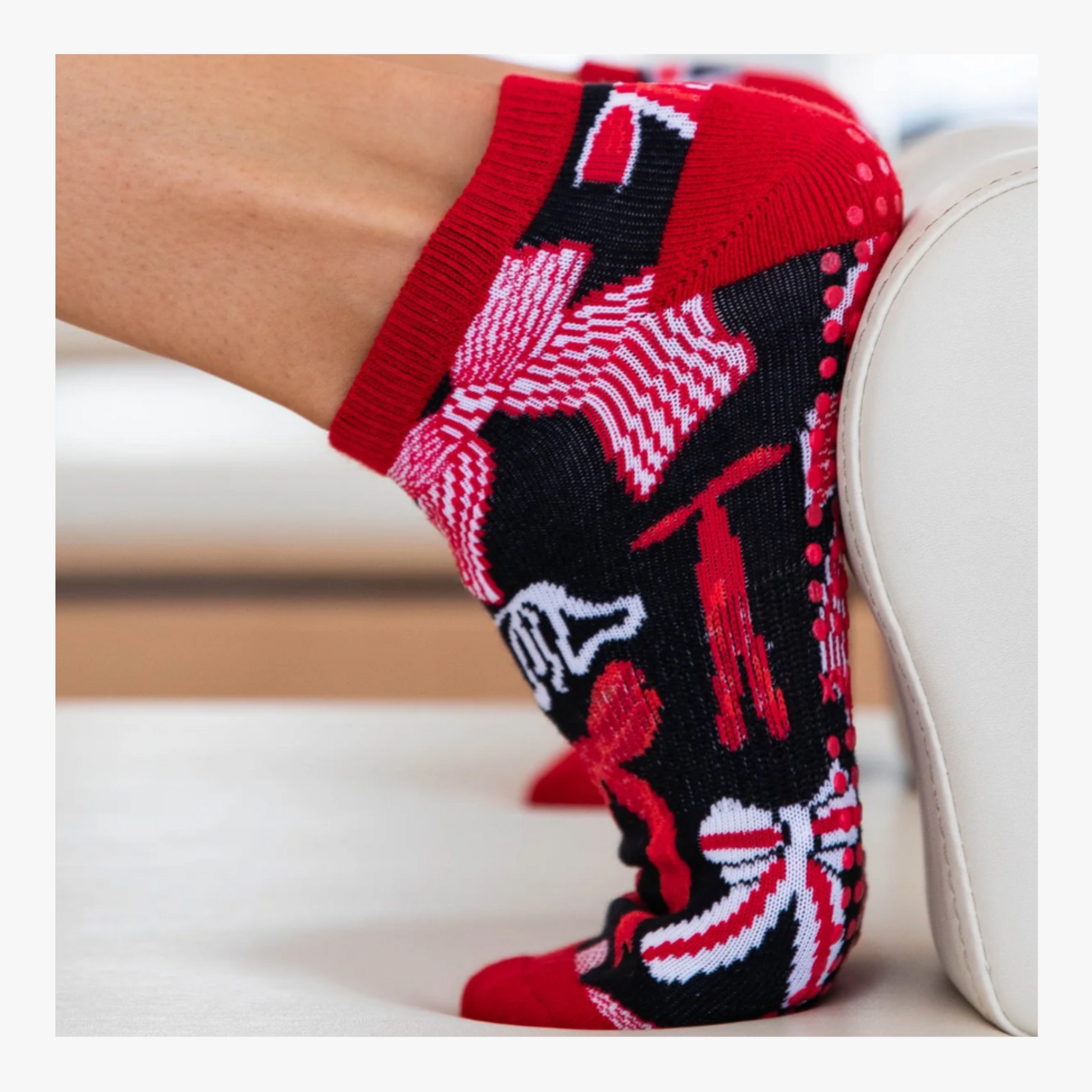 Ankle Grip Socks - Teggun Ashleigh Bows