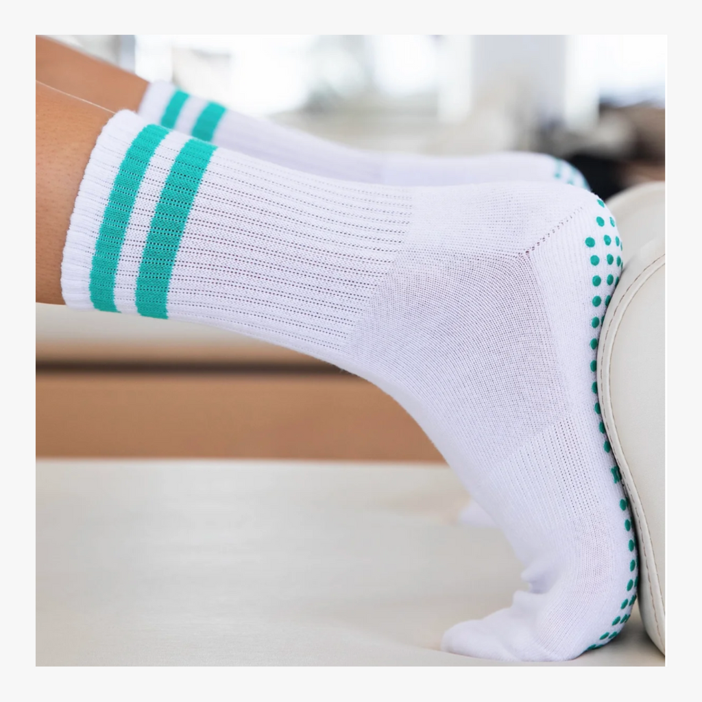 Crew Grip Socks - Green Stripe
