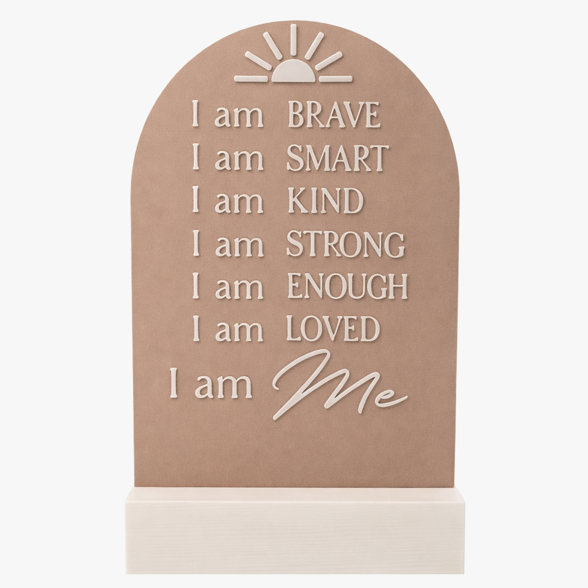 Affirmation Plaque - Beige