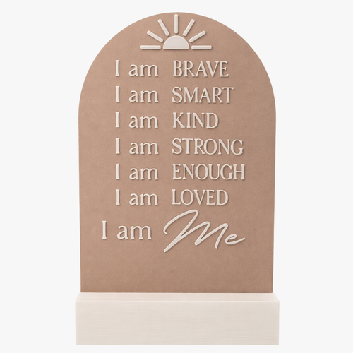 Affirmation Plaque - Beige