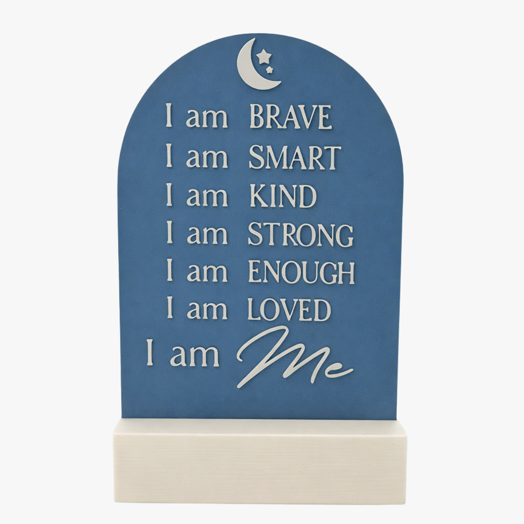 Affirmation Plaque - Misty Blue