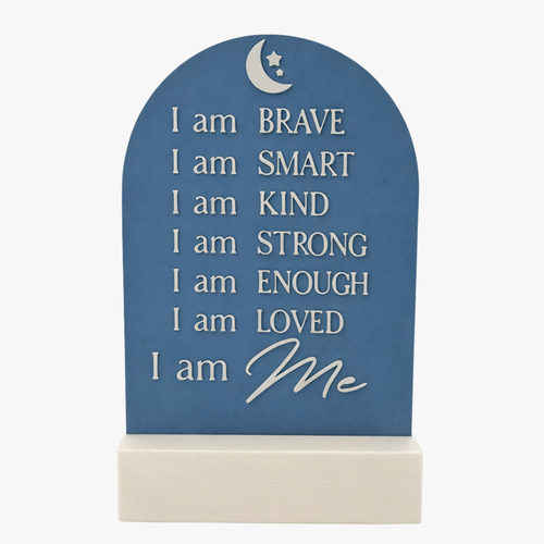 Affirmation Plaque - Misty Blue