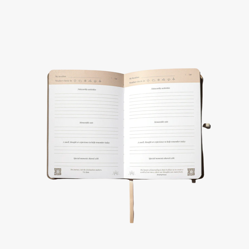 Journalfy Travel Journal - Earthy Taupe