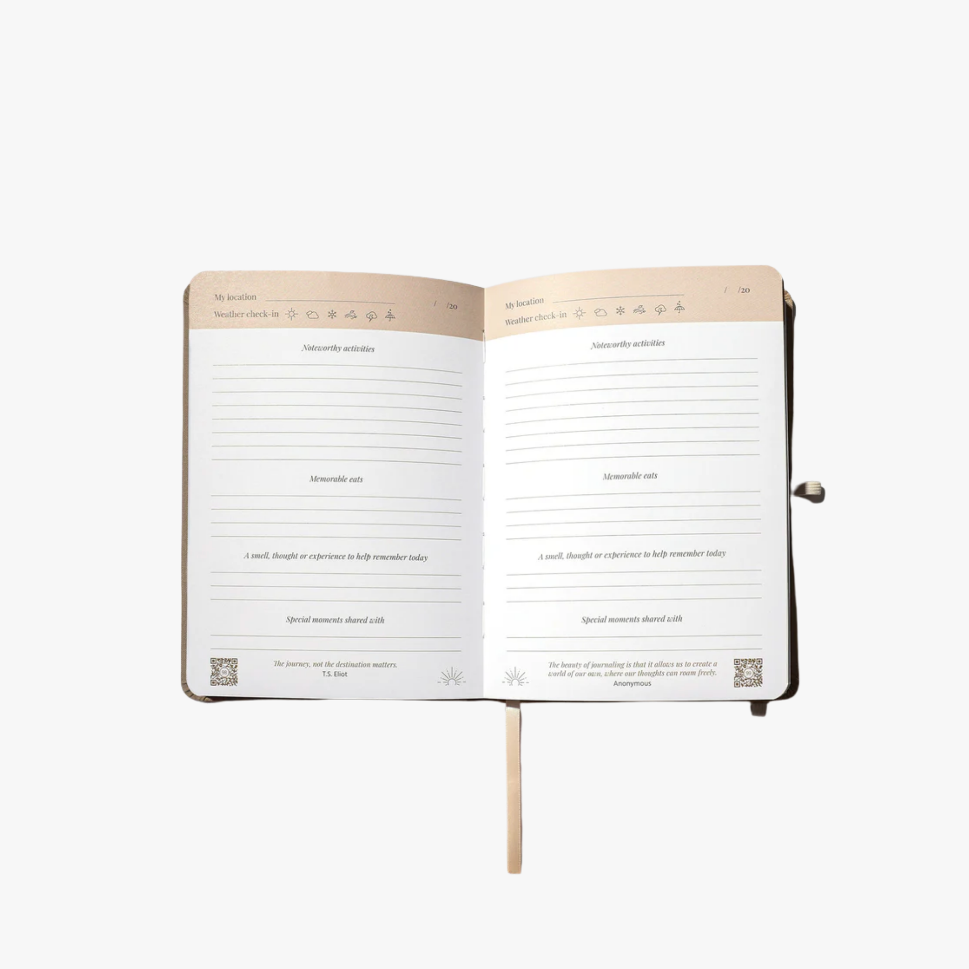 Journalfy Travel Journal - Sunlit Sand