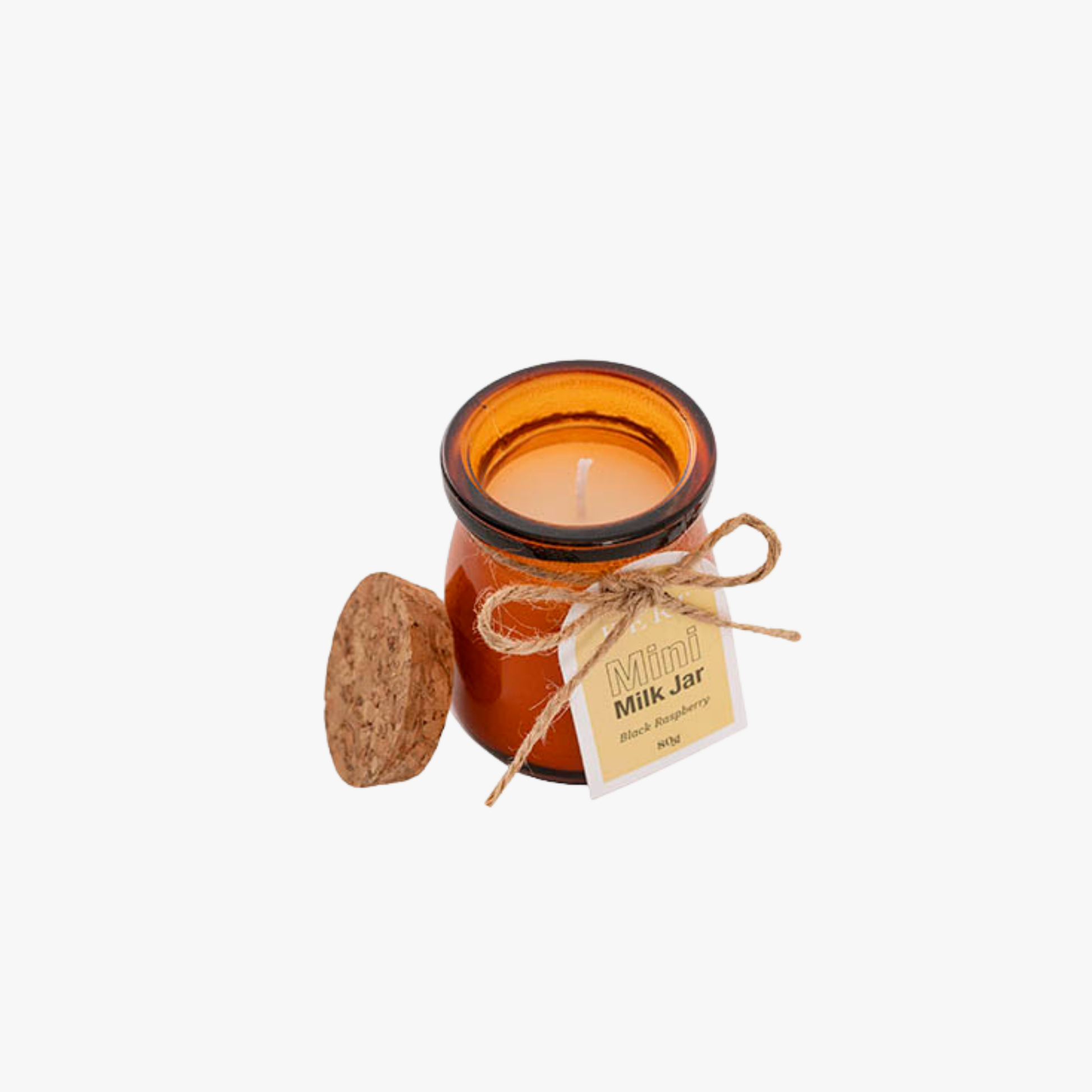 Mini Milk Jar Candle 80g - Black Raspberry