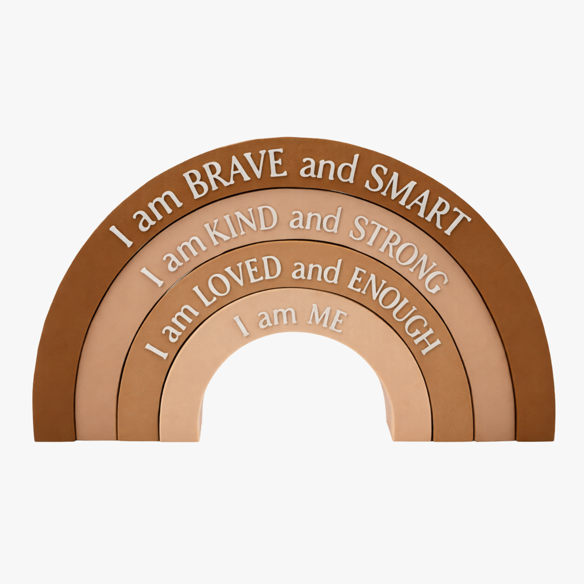 Stacking Affirmation Rainbow - Beige